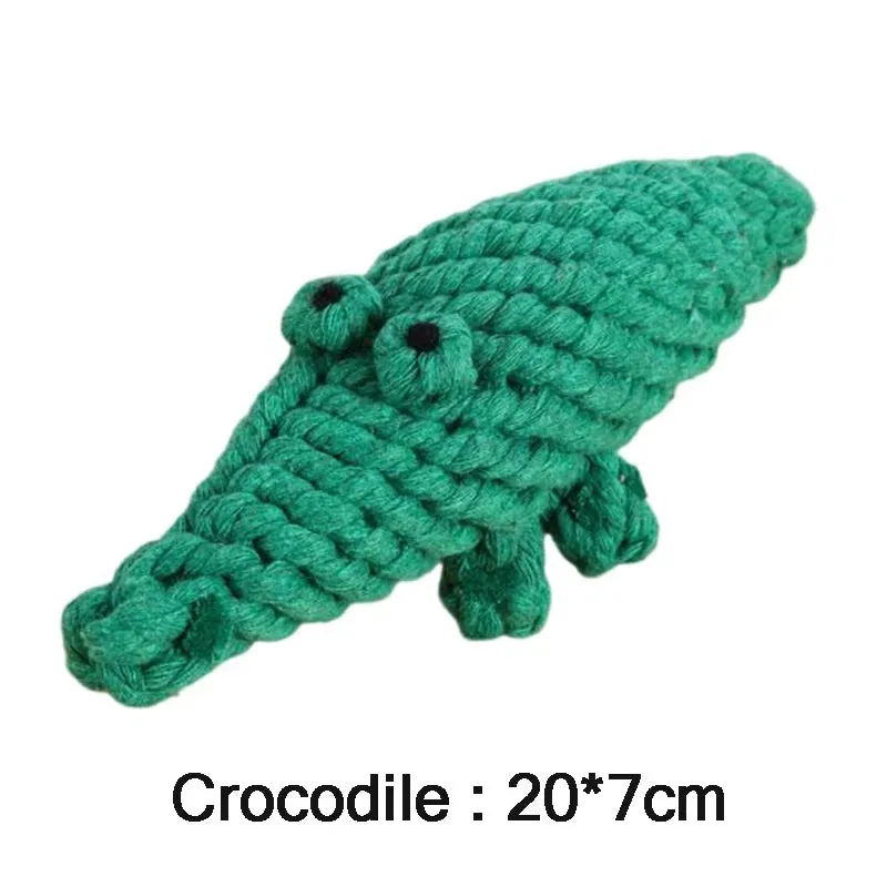 Cartoon Animal Dog Chew Toys | Handmade Cotton Rope Carrot Shape | Braided Bite-Resistant Molar Cleaning Toy for Small and Large Dogs