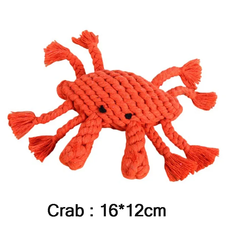 Cartoon Animal Dog Chew Toys | Handmade Cotton Rope Carrot Shape | Braided Bite-Resistant Molar Cleaning Toy for Small and Large Dogs
