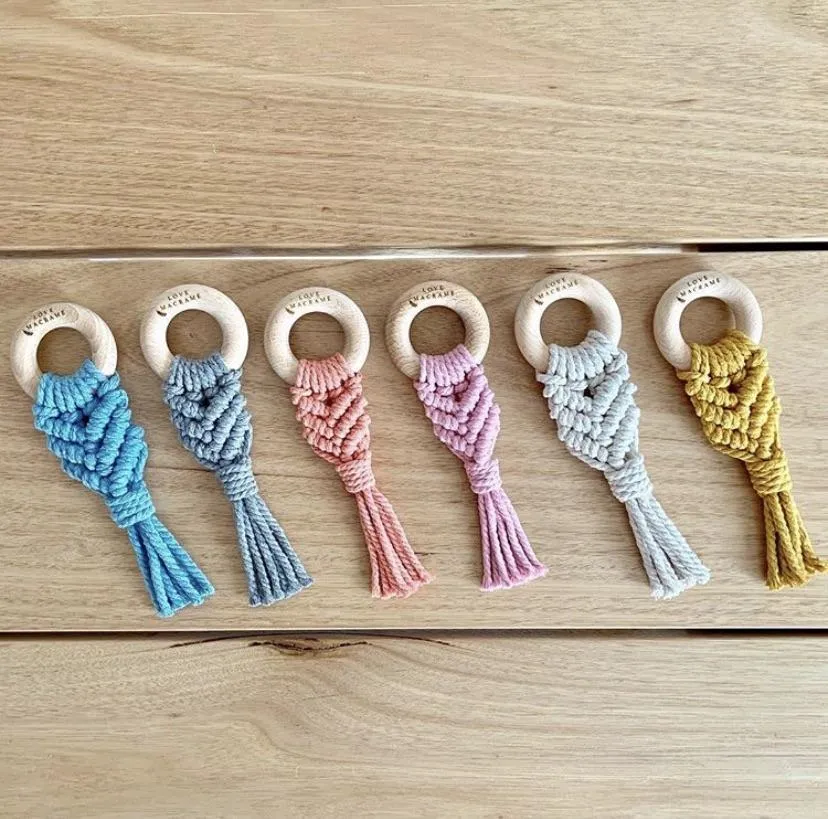 Ever So Sweet Macrame Teethers - Assorted Colours