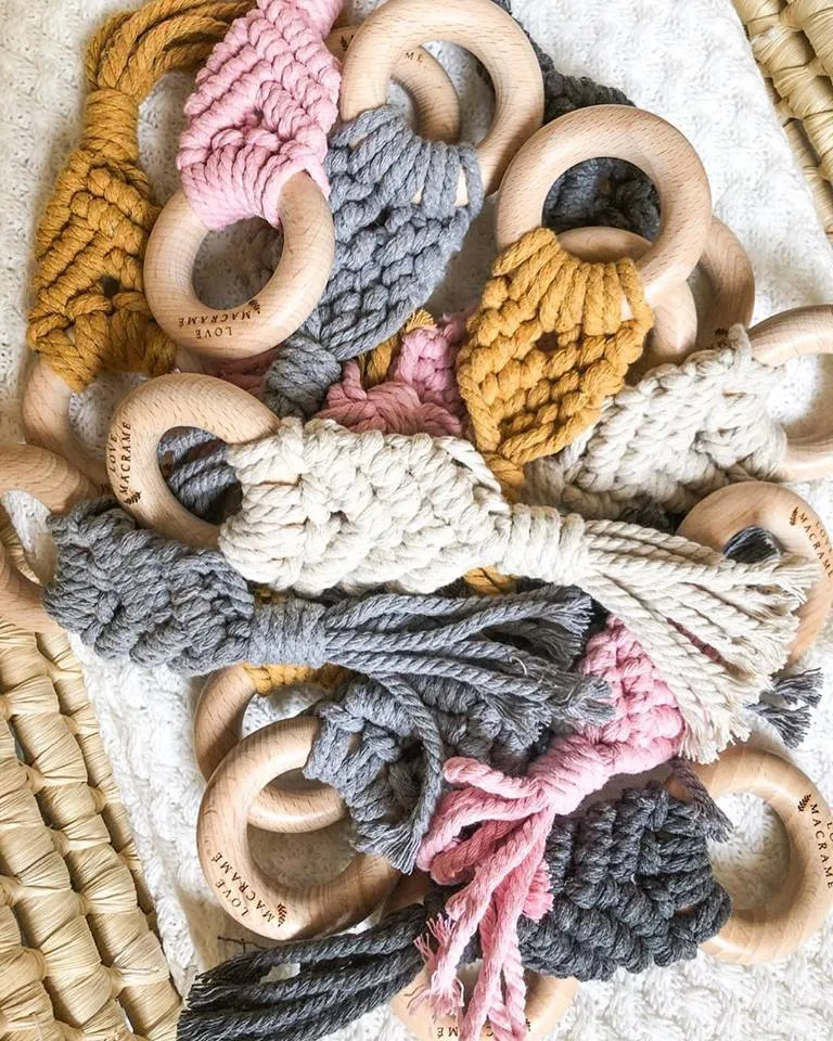 Ever So Sweet Macrame Teethers - Assorted Colours