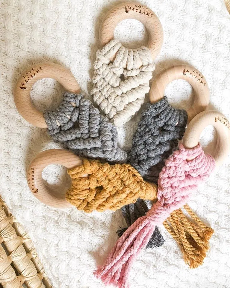 Ever So Sweet Macrame Teethers - Assorted Colours