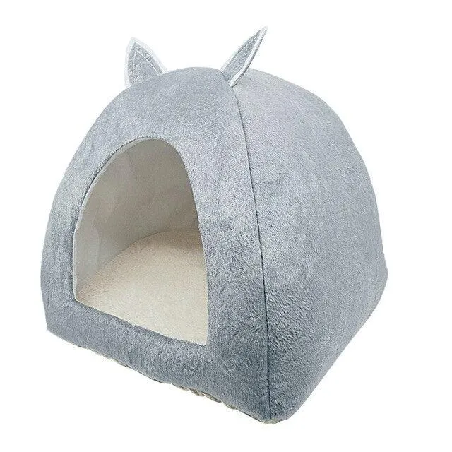 Foldable Cat Bed with Ball