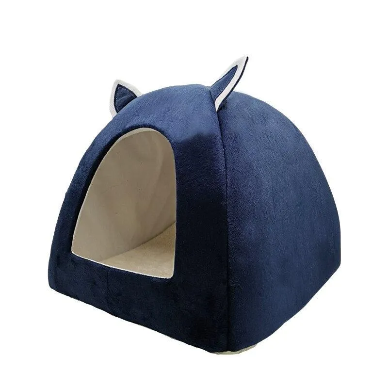 Foldable Cat Bed with Ball