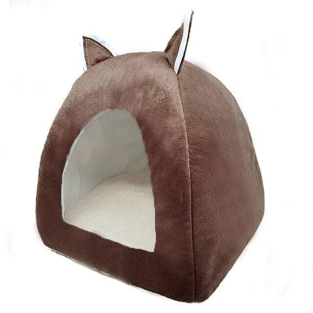 Foldable Cat Bed with Ball