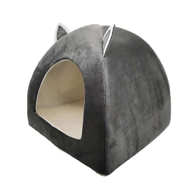 Foldable Cat Bed with Ball