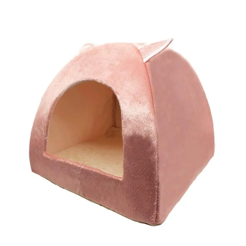 Foldable Cat Bed with Ball