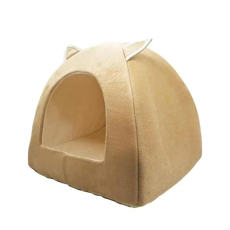 Foldable Cat Bed with Ball