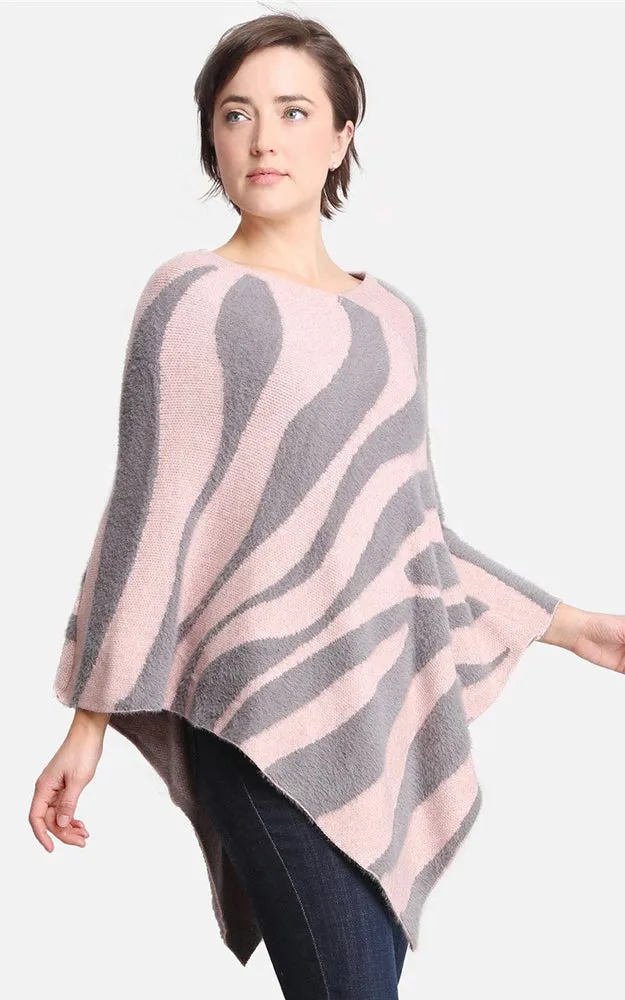 JP2188 Zebra Pattern Soft Poncho