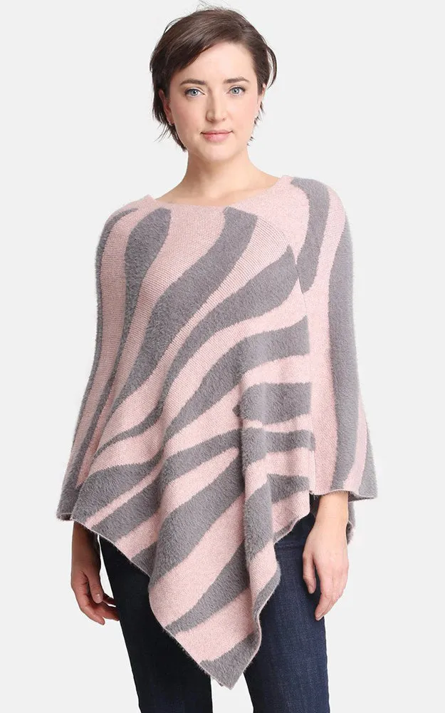 JP2188 Zebra Pattern Soft Poncho