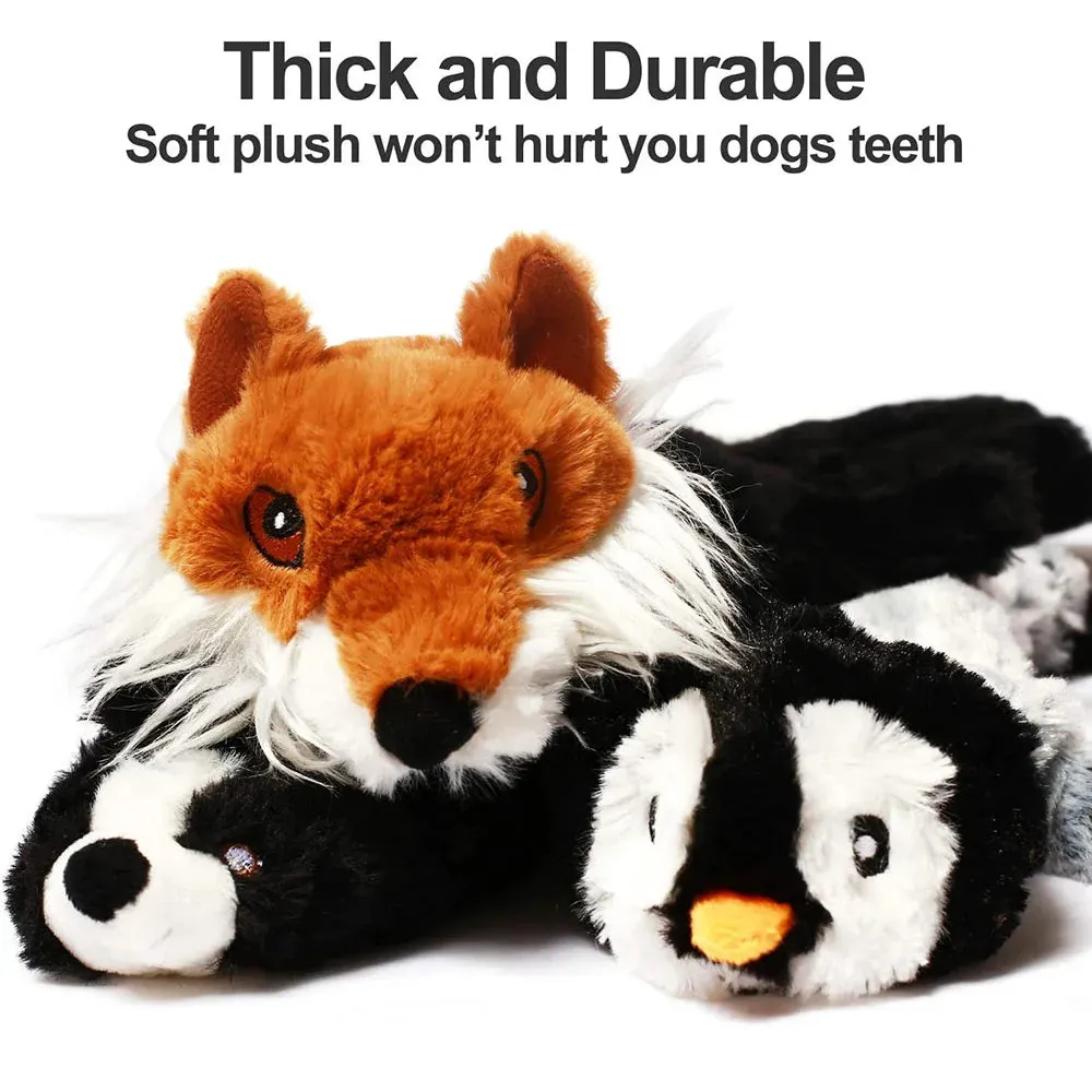 Manhan Funny No Stuffing Dog Toy with Squeakers