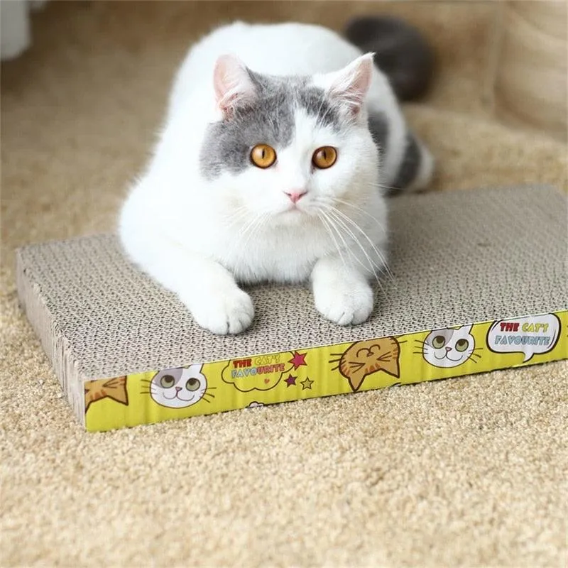 Simple Scratching Board with Catnip for Cats