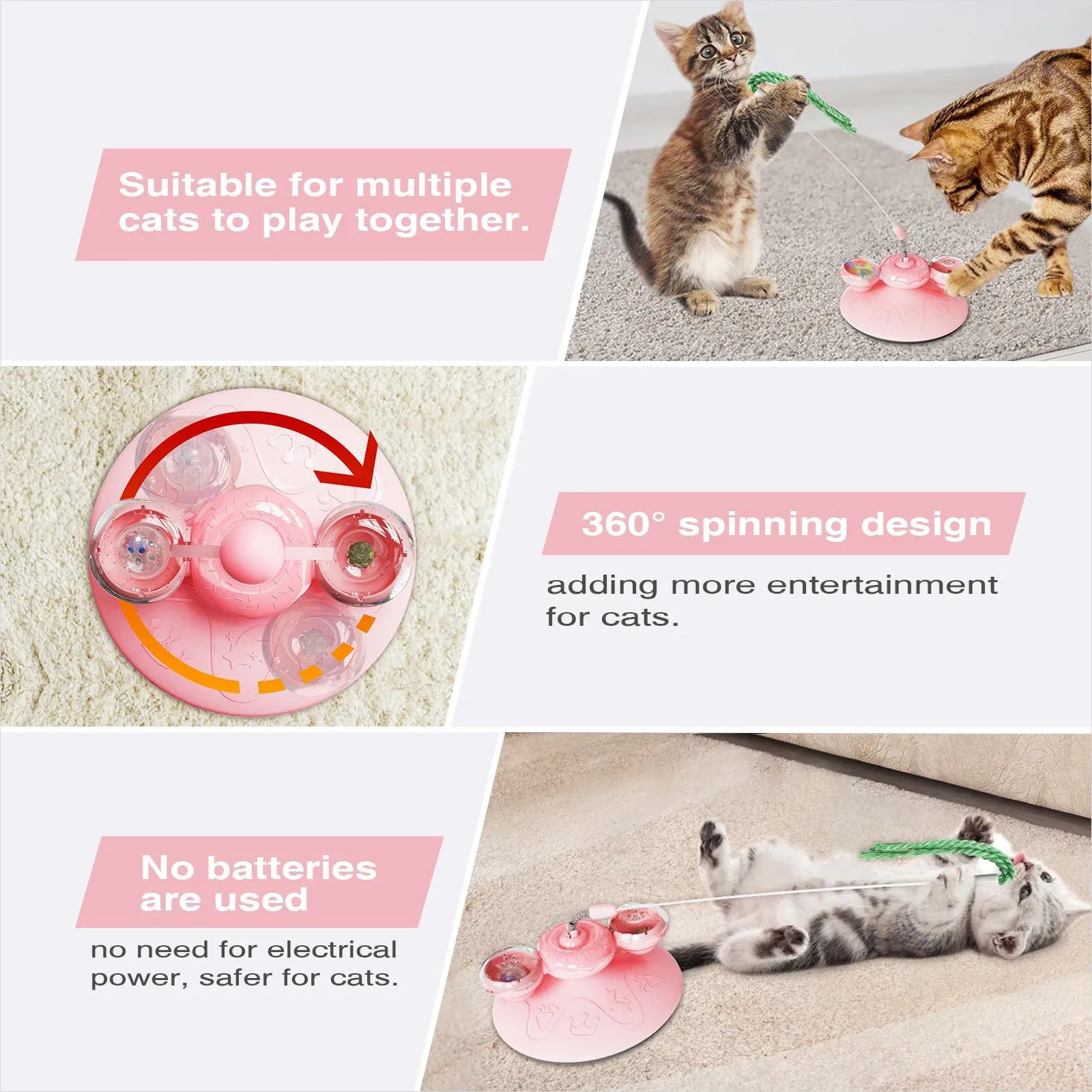TACKDG Doughnut Cat Toy Kitten Kitty Treat/Food Puzzles