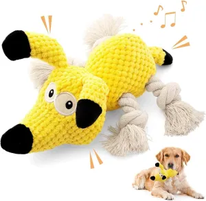 Ultimate Squeaky Dog Chew Toy - Durable Crinkle & Rope Toys for Teeth Cleaning